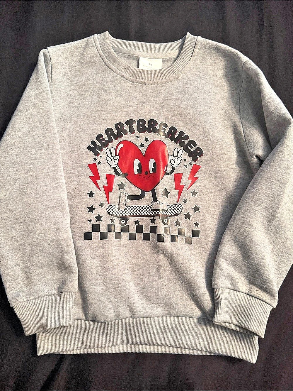 Gray Graphic Sweatshirt Size 6Y Like New